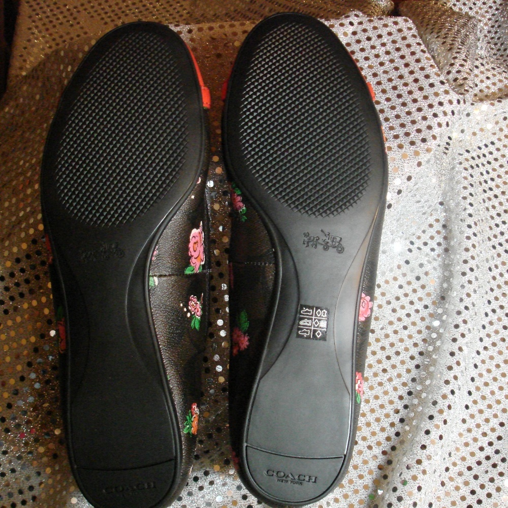 ❤️🔥COACH LEILA Brand New. Q9085 WOMENS FLORAL DESIGNER FLATS - Picture 5 of 8